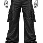 Calça Couro Cargo