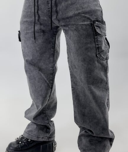 Calça Cargo Estonada Reta