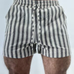 Short Básico Linho Listras