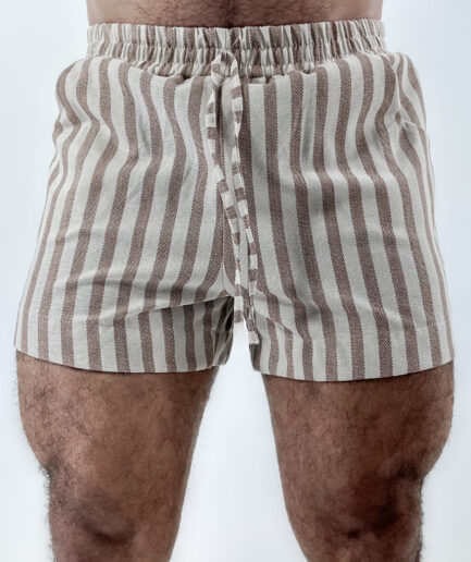 Short Básico Linho Listras