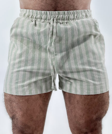 Short Básico Linho Listras
